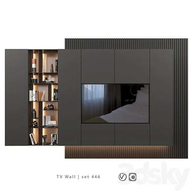 TV Wall | set 446 3DModel