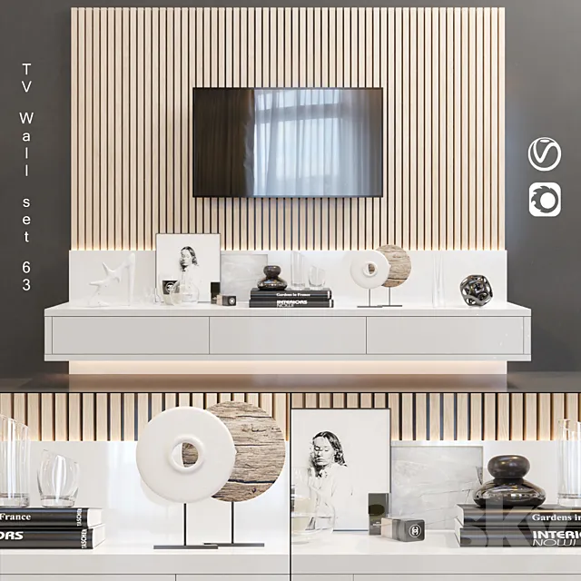 TV Wall | set 63 3DModel