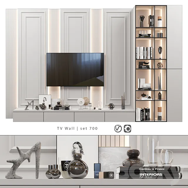 TV Wall | set 700 3D Model
