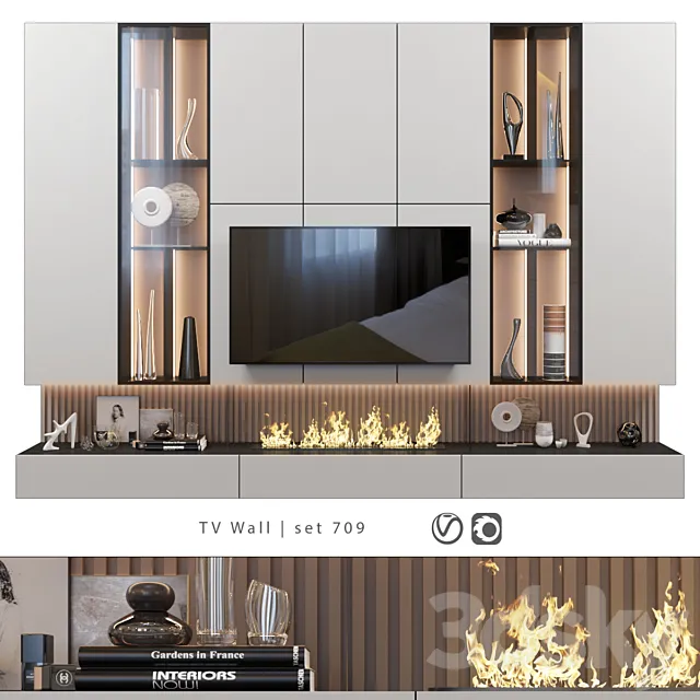 TV Wall | set 709 3D Model