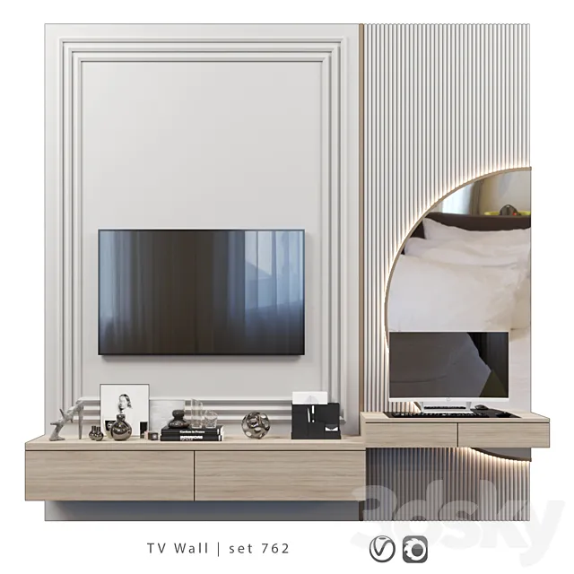 TV Wall | set 762 3D Model