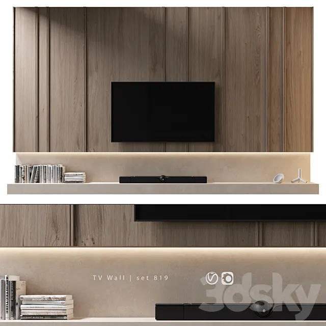 TV Wall | set 819 3D Model