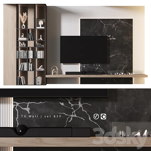 TV Wall | set 839 3D Model