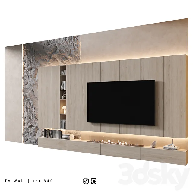 TV Wall | set 840 3D Model