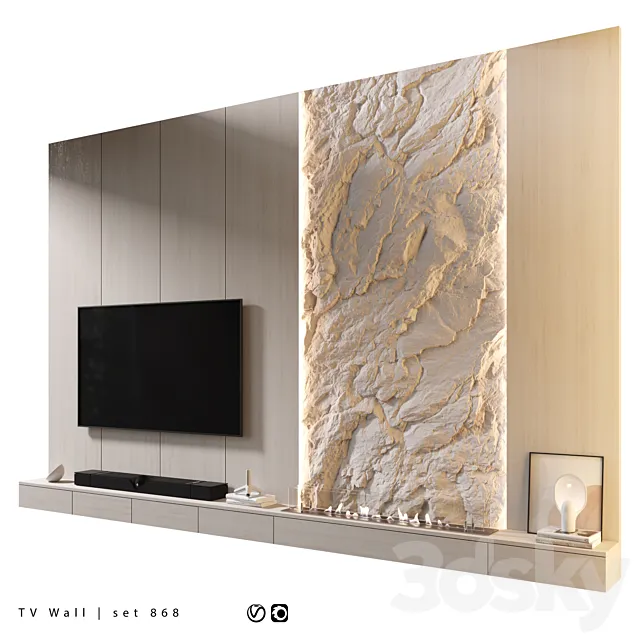 TV Wall | set 868 3D Model TV Wall | set 868 3D Model