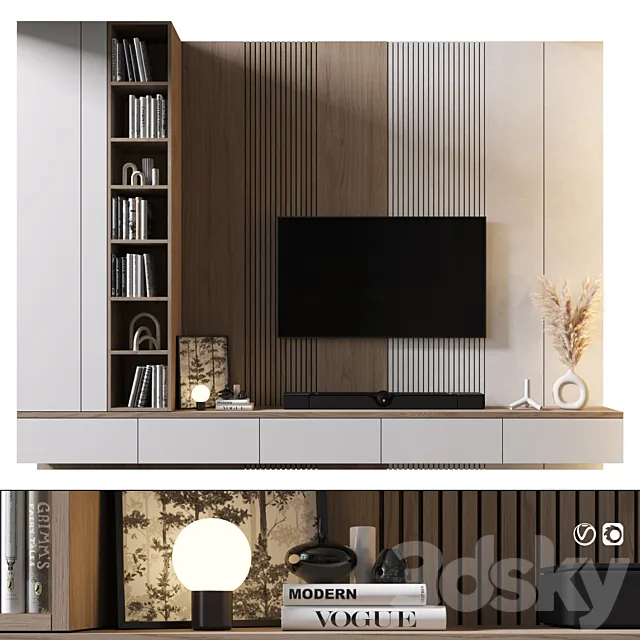 TV Wall | set 874 3D Model TV Wall | set 874 3D Model