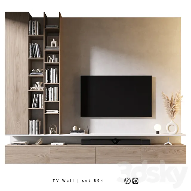 TV Wall | set 894 3D Model TV Wall | set 894 3D Model