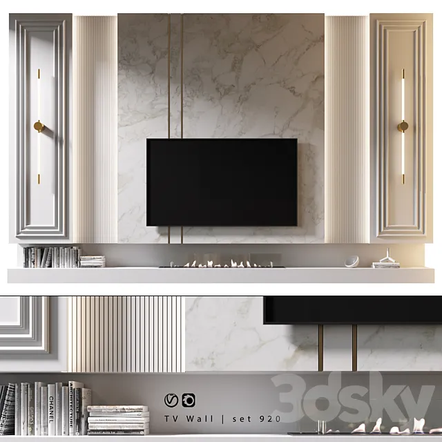 TV Wall | set 920 3D Model