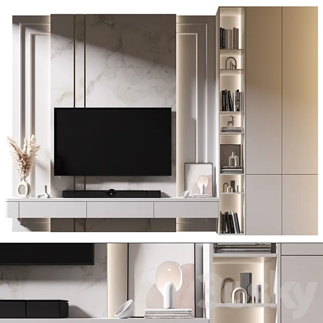 TV Wall | set 928 3D Model