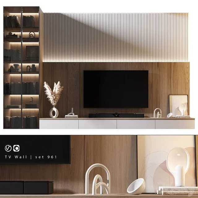 TV Wall set 961 3D Model