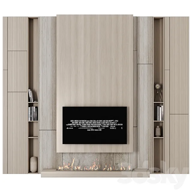 TV Wall set R11 3D Model