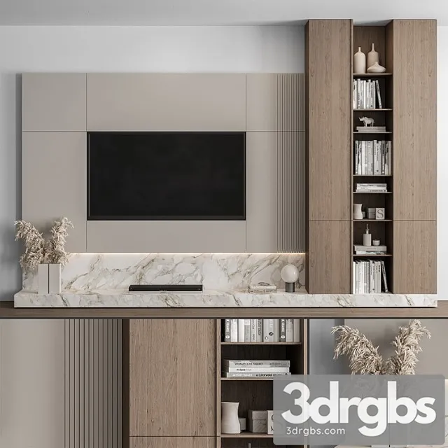 Tv wall stone and wood – set 49 Tv wall stone and wood – set 49