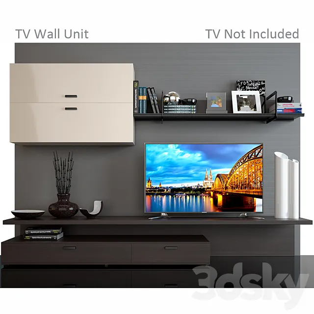 TV WALL UNIT 1 3DModel TV WALL UNIT 1 3DModel