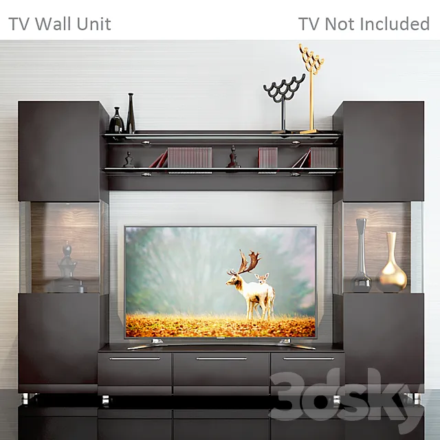 TV WALL UNIT 2 3DModel TV WALL UNIT 2 3DModel