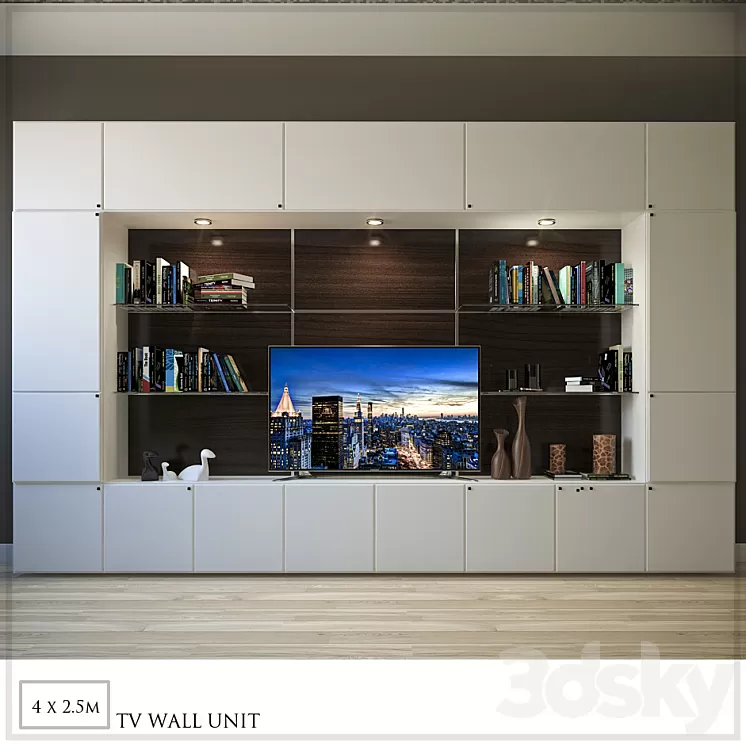 TV WALL UNIT4 3D Model TV WALL UNIT4 3D Model