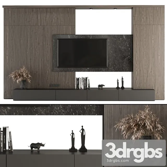 Tv wall wood and stone – set 28 Tv wall wood and stone – set 28