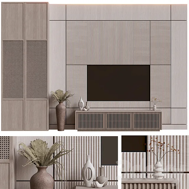 TV Wall03 3D Model