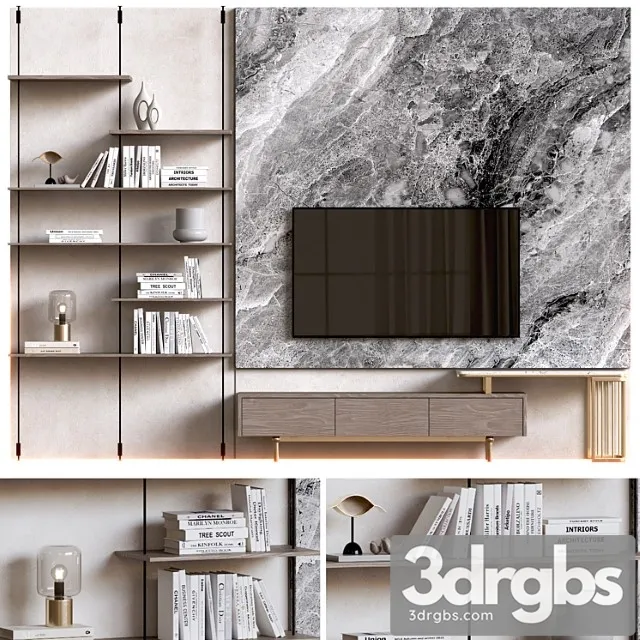 TV Wall23 2 3D Model Download