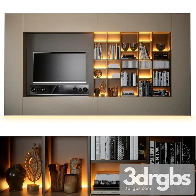 Tv wall_1 3D Model Download