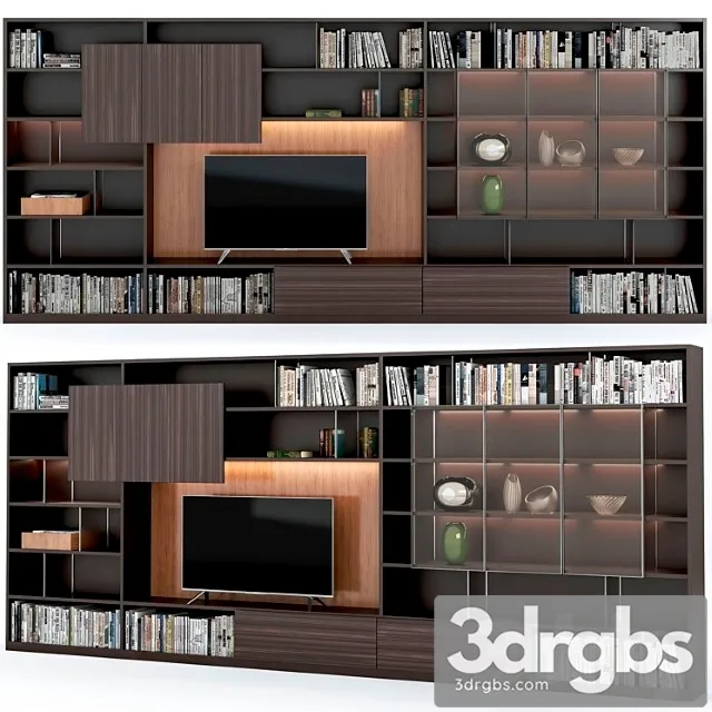 Tv zone molteni 505 wall system 3D Model Download