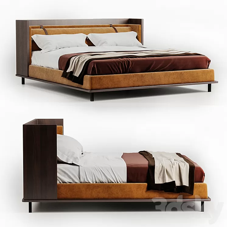 Twelve AM bed by Molteni & C 3D Model