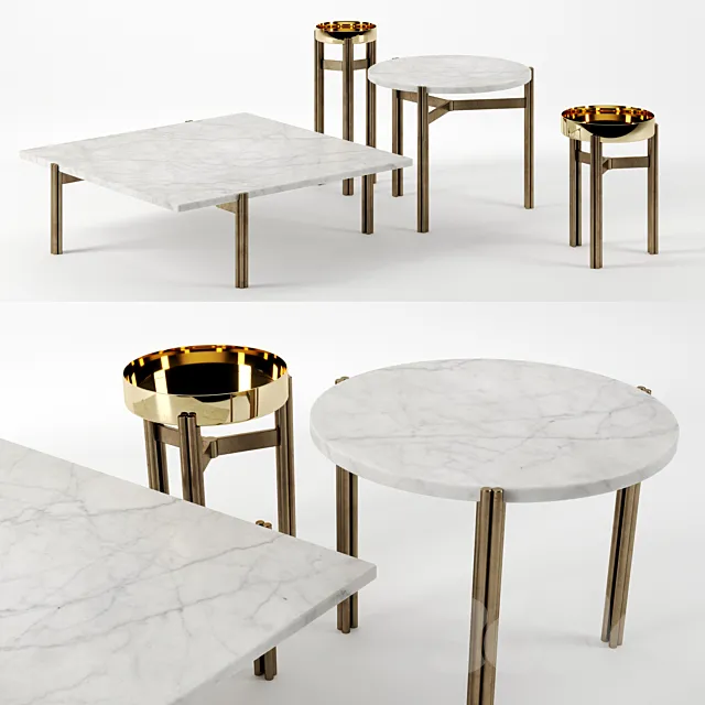 Twelve tables set 2 by Gallotti & Radice 3DModel