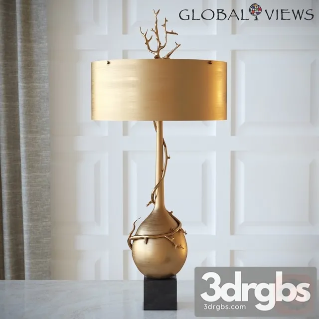 Twig Bulb Lamp Brass 3D Model Download Twig Bulb Lamp Brass 3D Model Download
