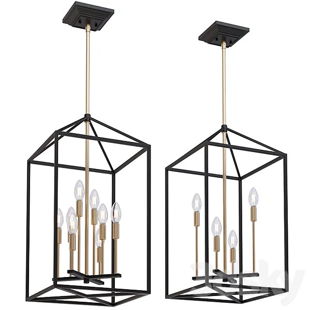 Twilight 4-Light and 8-Light Chandelier by Steven Sabados 3D Model