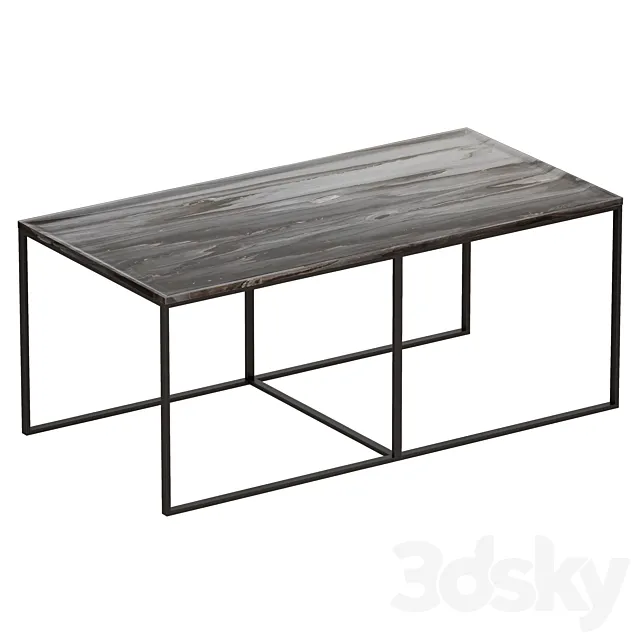 Twilight Marble Coffee Table (Crate and Barrel) 3D Model