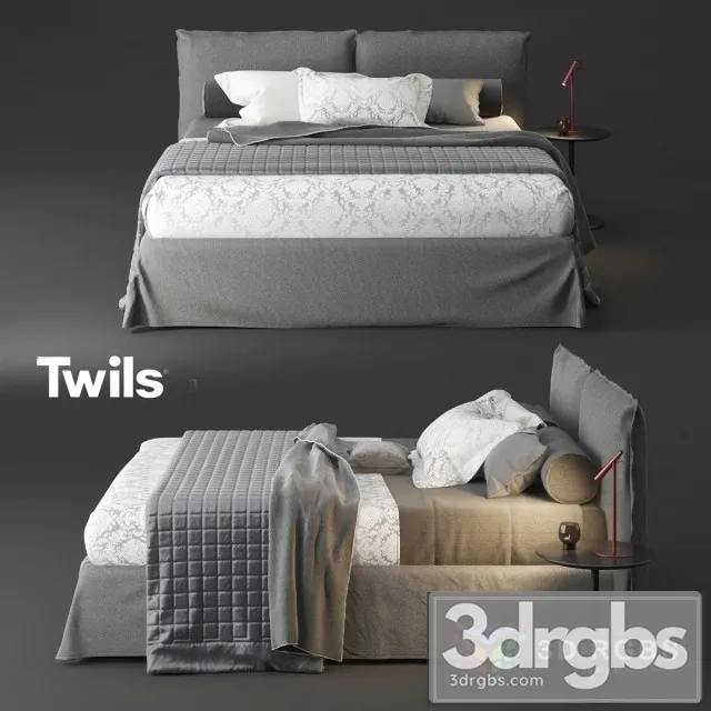 Twils Biancheria Bed 3D Model Download