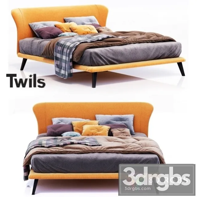 Twils Orange Bed 3D Model Download