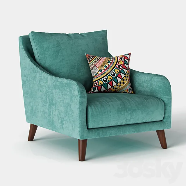 Twils Revival armchair 3D Model Twils Revival armchair 3D Model