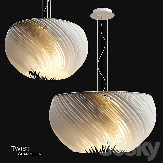 Twist chandelier 3D Model
