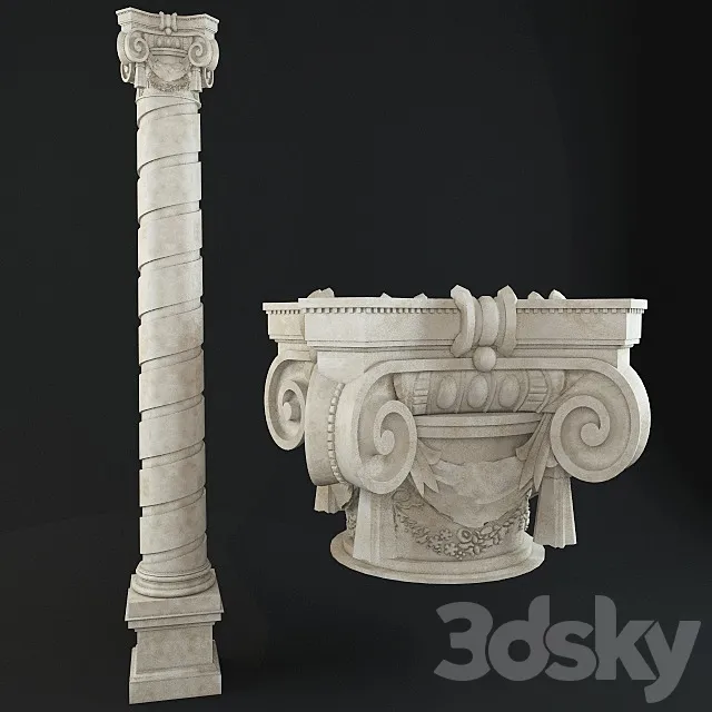 Twisted column 3D Model