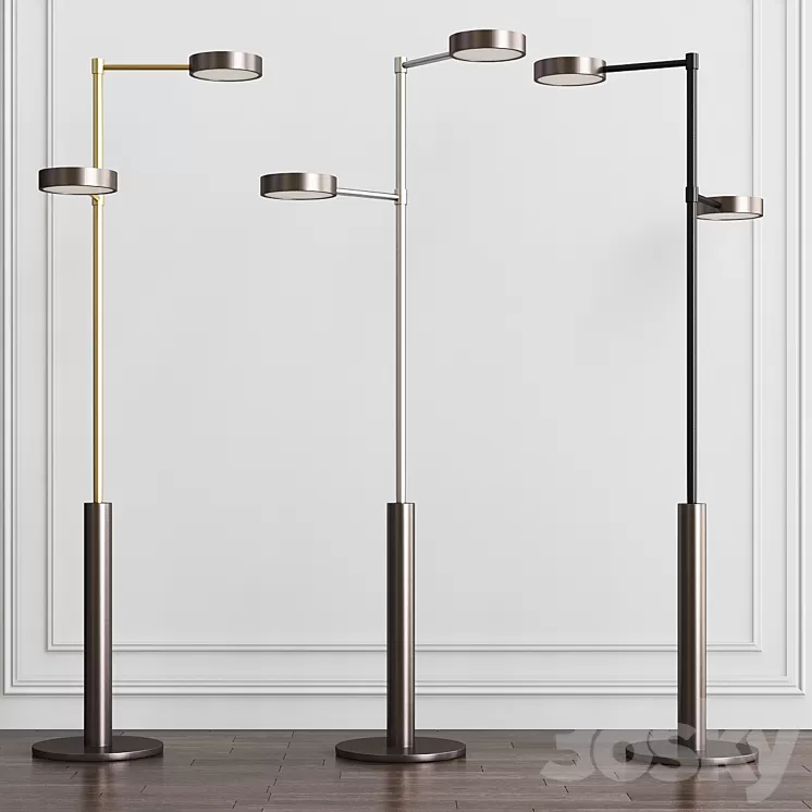 TWO CYLINDERS – FLOOR LAMP 3D Model