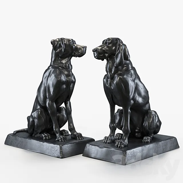 Two dogs. 3D Model Two dogs. 3D Model