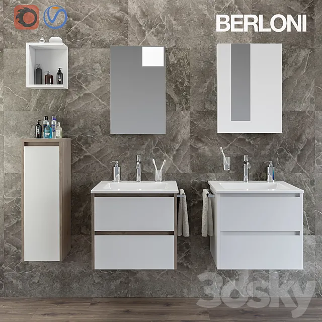 Two sets for the bathroom Berloni Form 3D Model Two sets for the bathroom Berloni Form 3D Model