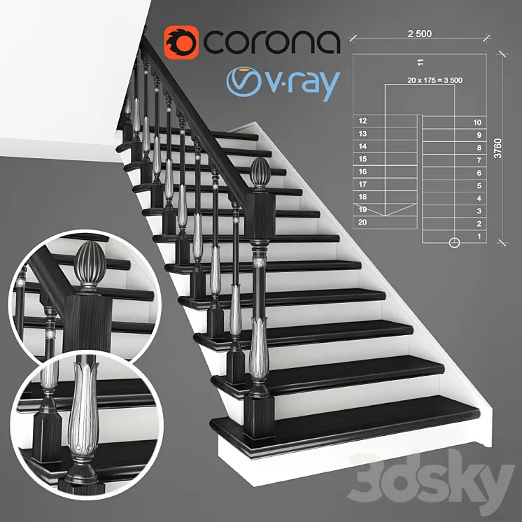 Two-staircase 1 version 3D Model