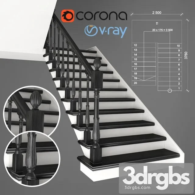 Two Staircase 3D Model Download