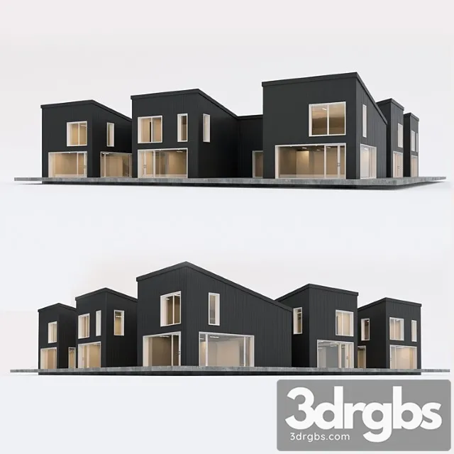 Two Storey Residential House Prefabricated House 8 3D Model Download