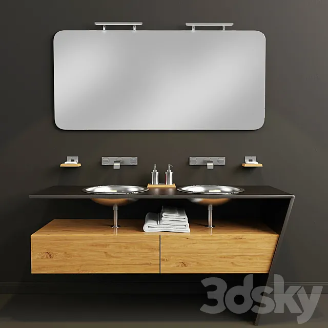 Two washbasins 3DModel Two washbasins 3DModel