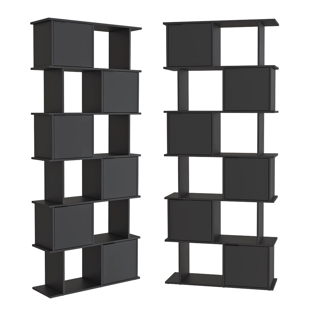 Tylko – Bookcase Matte Black 3D Model Tylko – Bookcase Matte Black 3D Model