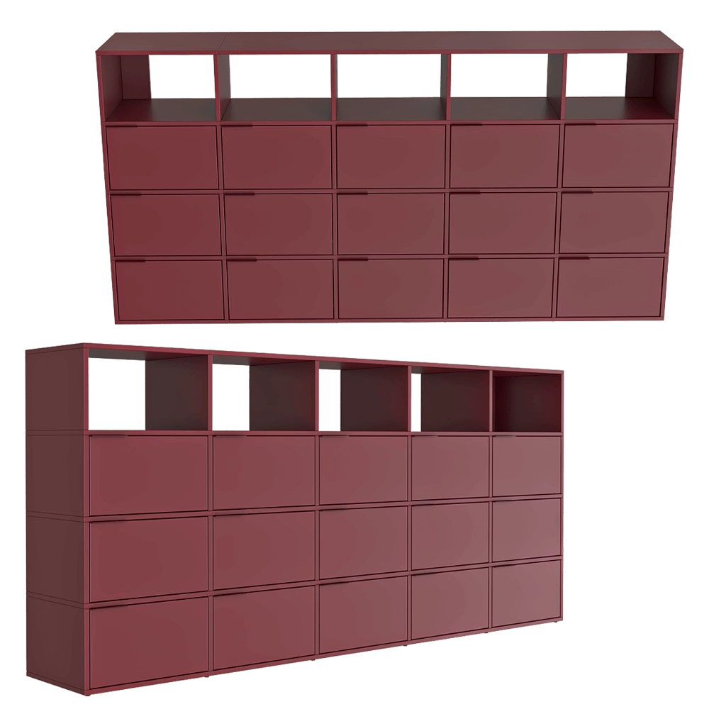 Tylko – Chest of Drawers Burgundy 3D Model Tylko – Chest of Drawers Burgundy 3D Model