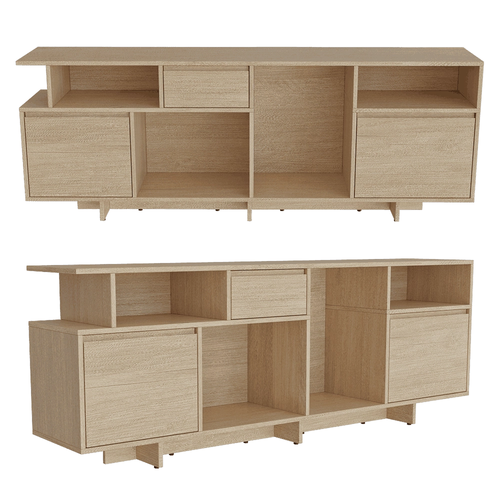 Tylko – Sideboard Oak Veneer 3D Model Tylko – Sideboard Oak Veneer 3D Model