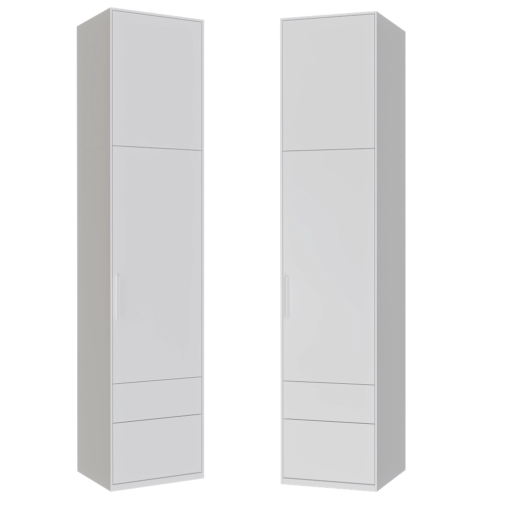 Tylko – Wardrobe White 3D Model Tylko – Wardrobe White 3D Model