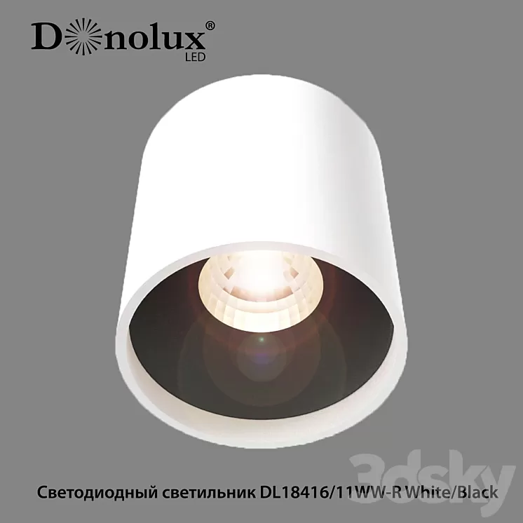 Type LED lamp DL18416 \/ 11WW-R White \/ Black 3D Model