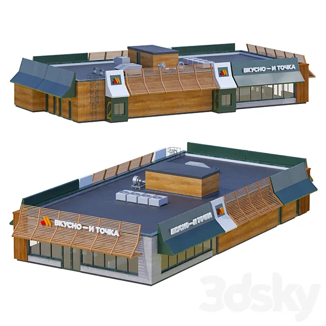 Typical restaurant “Tasty – and that’s it” 3D Model