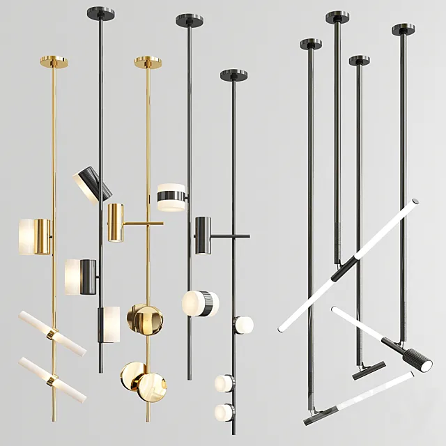 Typography & Delta Pendants 3D Model Typography & Delta Pendants 3D Model