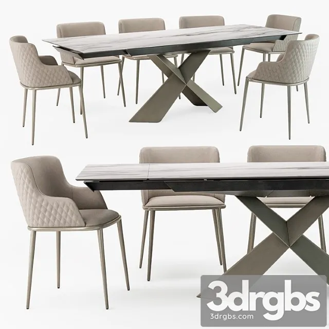 Tyron Keramik Drive Table Magda Ml Armchair 3D Model Download