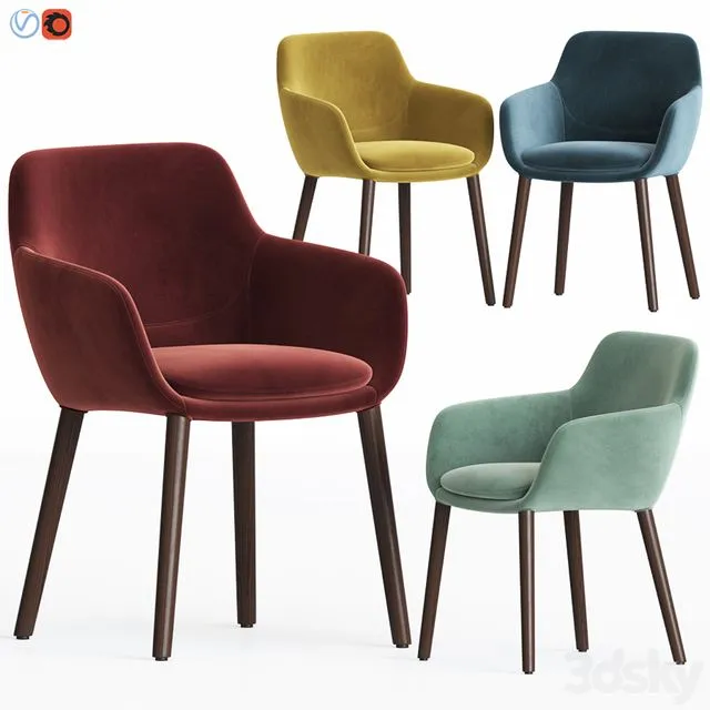 Tyson dining chair 3D Model Tyson dining chair 3D Model